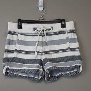 Loft Striped Pull On tie waist Shorts Size 6